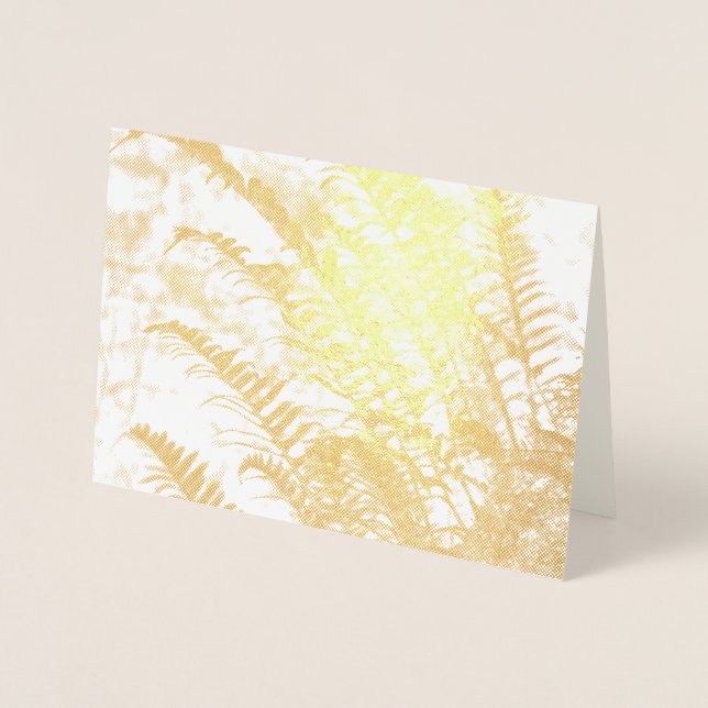 Golden Fern Thank You Card (Front)