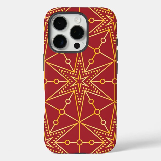 Golden Festive Starry Case-Mate iPhone Case (Back)