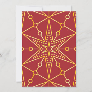 Golden Festive Starry Holiday Card