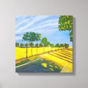 Golden Fields and Path Canvas Print