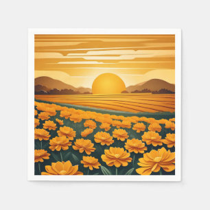 Golden Fields of Marigolds Napkin
