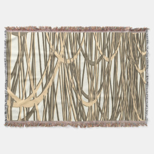 Golden Filament Throw Blanket