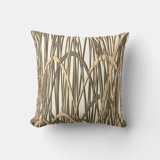 Golden Filament Throw Pillow (Front)