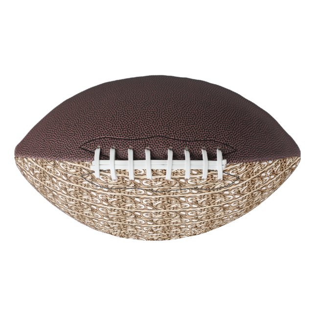 Golden Filigree Cross Pattern Design Football (Front)
