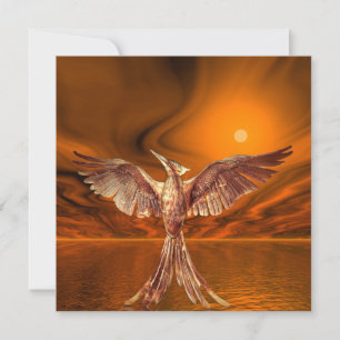 Golden Fire bird Card