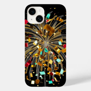 Golden Fireworks & Confetti Celebration Case-Mate iPhone 14 Case