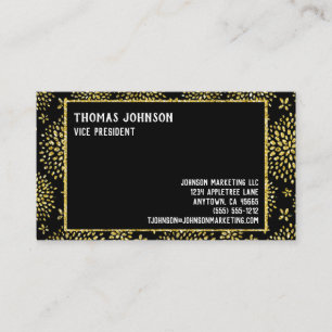 Golden Fireworks Style Seven Line Custom  Business Card
