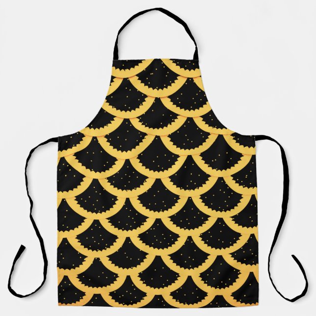 Golden fish scales pattern apron (Front)