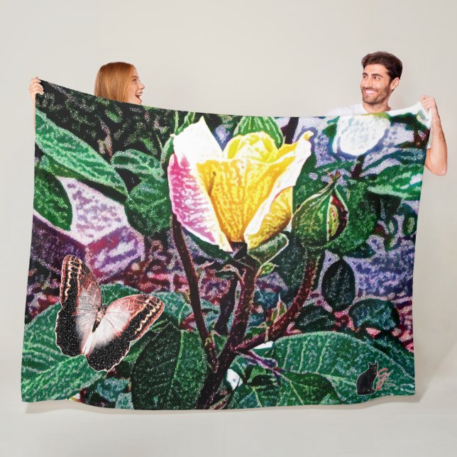 Golden Flame Fleece Blanket (In Situ)