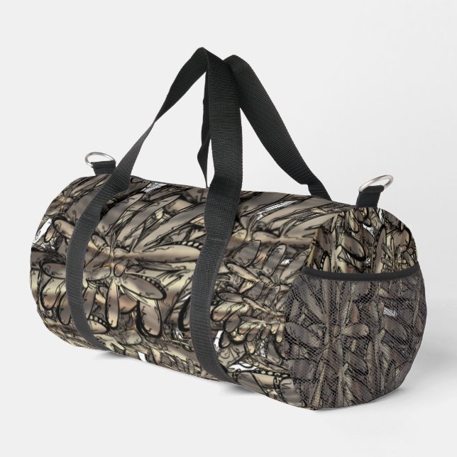 Golden flame flower duffle bag (Right Corner)