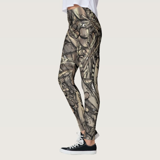 Golden flame flower  leggings (Left)