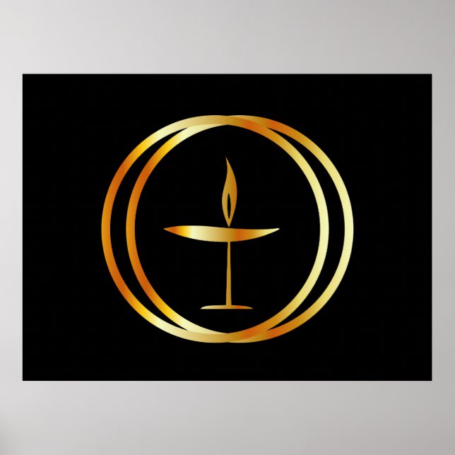 Golden Flaming Chalice Poster (Front)