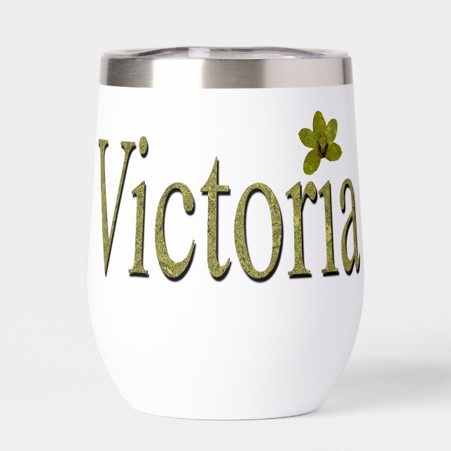 Golden Flecks Victoria Name Design, (Back)