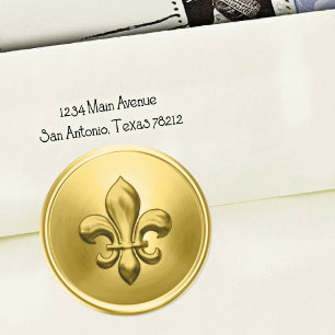 Golden Fleur de Lis Envelope Seal Embossed 