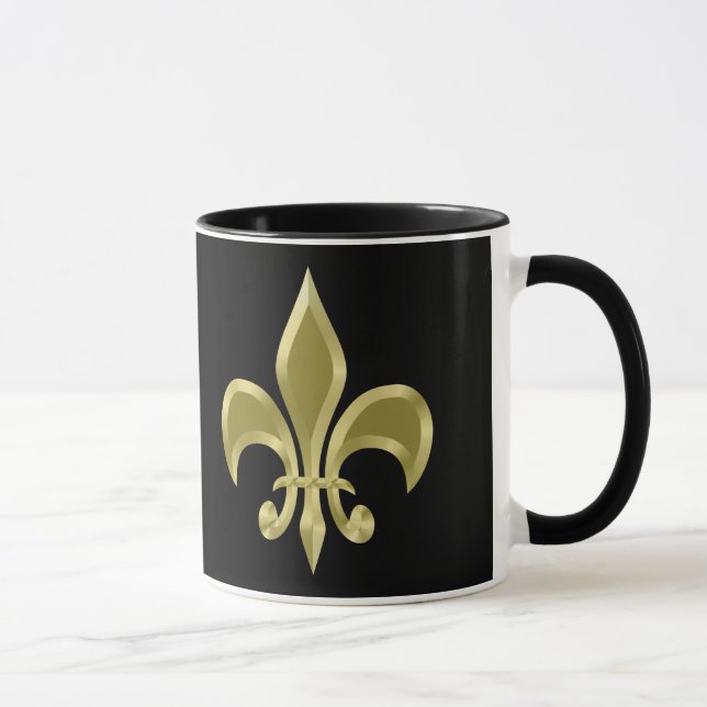 Golden Fleur-de-Lis Mug (Right)