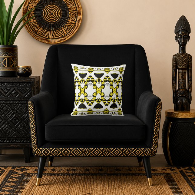 Golden Fleur Royale Throw Pillow (Creator Uploaded)