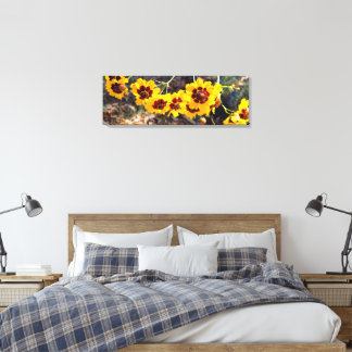 Golden Floral Bouquet Canvas Print