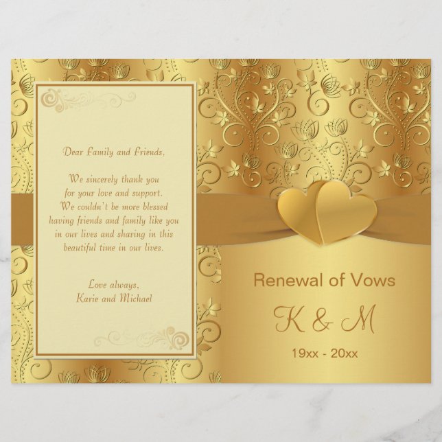 Golden Floral Hearts Renouvellement du programme V (Devant)
