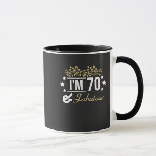 golden floral im 70 years old and fabulous mug