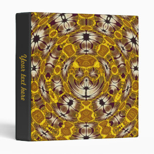 Golden Floral Mandala Boho Pattern Binder