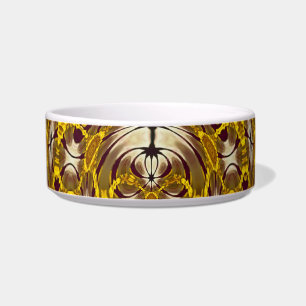 Golden Floral Mandala Boho Pattern Bowl