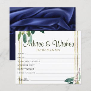 Golden Floral Mariage Conseils Cartes de souhaits