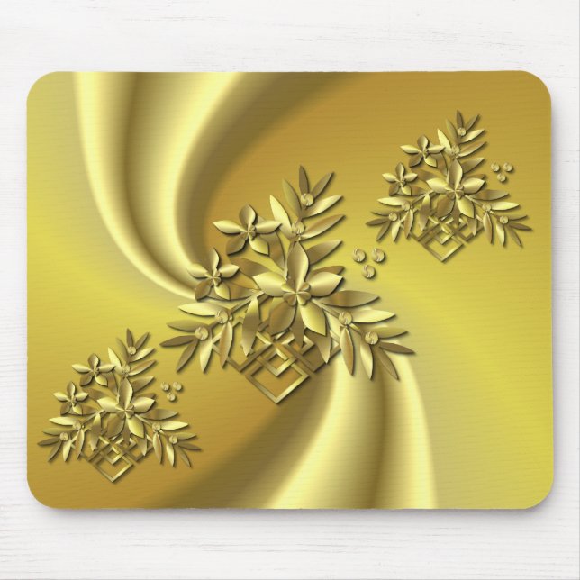 GOLDEN FLORAL ~ Mousepad (Front)