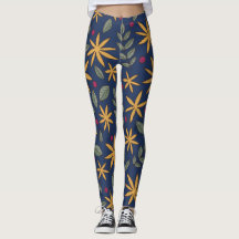 Golden Floral Pattern Botanical Design