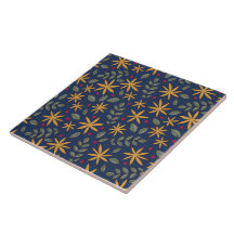 Golden Floral Pattern Botanical Design
