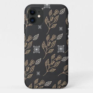 Golden Floral Pattern iPhone 11 Case