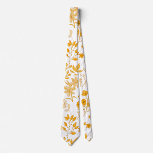Golden Floral Pattern for Autumn. No BG Tie