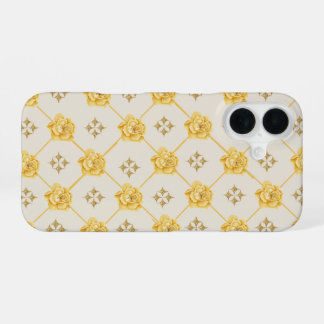 Golden Floral Phone Case | Elegant Yellow Flowers 
