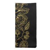 golden florals inlay style napkin (Folded)