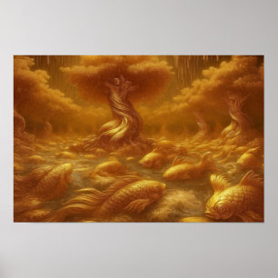 Golden Flow Poster