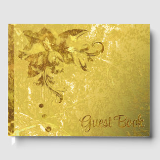 Golden Flower Guest Book