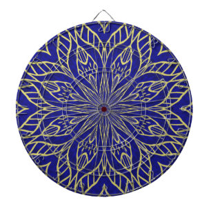Golden Flower Mandala Dartboard