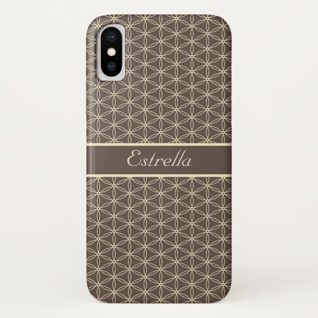 Golden Flower of Life Pattern Case-Mate iPhone Case (Back)