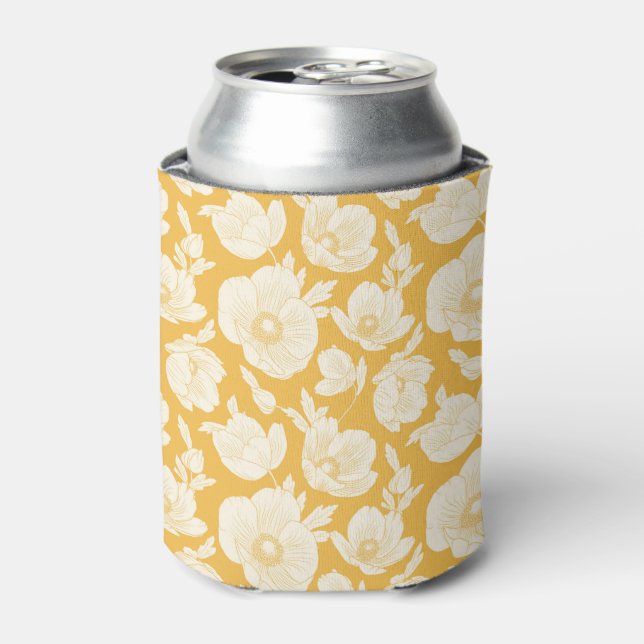 Golden Flower Pattern Can Cooler (Can Front)