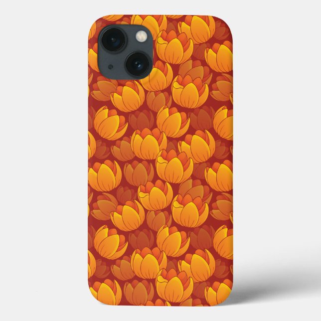 Golden Flower Pattern Case-Mate iPhone Case (Back)
