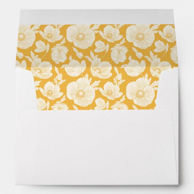 Golden Flower Pattern Envelope (Back (Bottom))