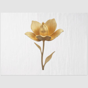 Golden Flower Tissue Paper