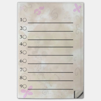 Golden flower to do list post-it notes