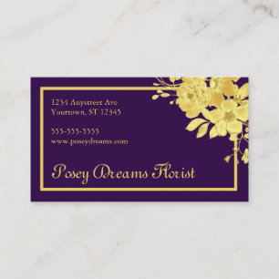 Golden Flowers Florist Business Card