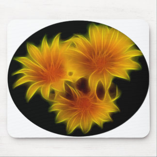 Golden Flowers Mouse Pad