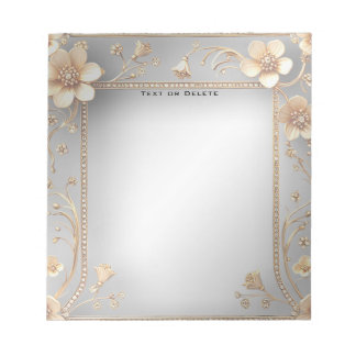 Golden Flowers Notepad