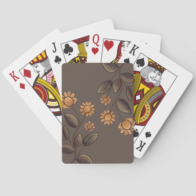 Golden Flowers Playing Cards (Back)