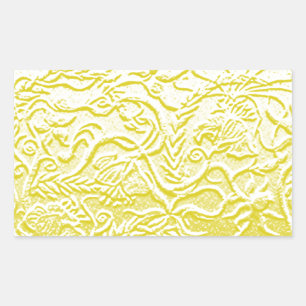 Golden flowers sticker