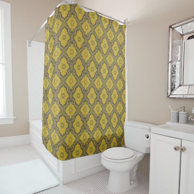 "Golden flowers” vintage floral arabesque pattern (In Situ)
