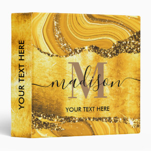 Golden Foil Metal Marble and Glitter Binder