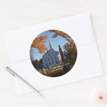 Golden Foliage w/ Church & Cemetery Envelope Seals